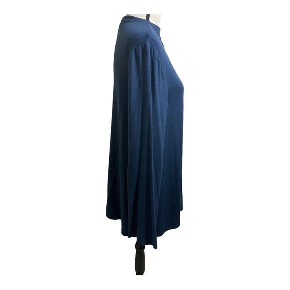 Laurie Felt womens blue choker neckline keyhole front Rayon blouse size Small - Picture 3 of 8